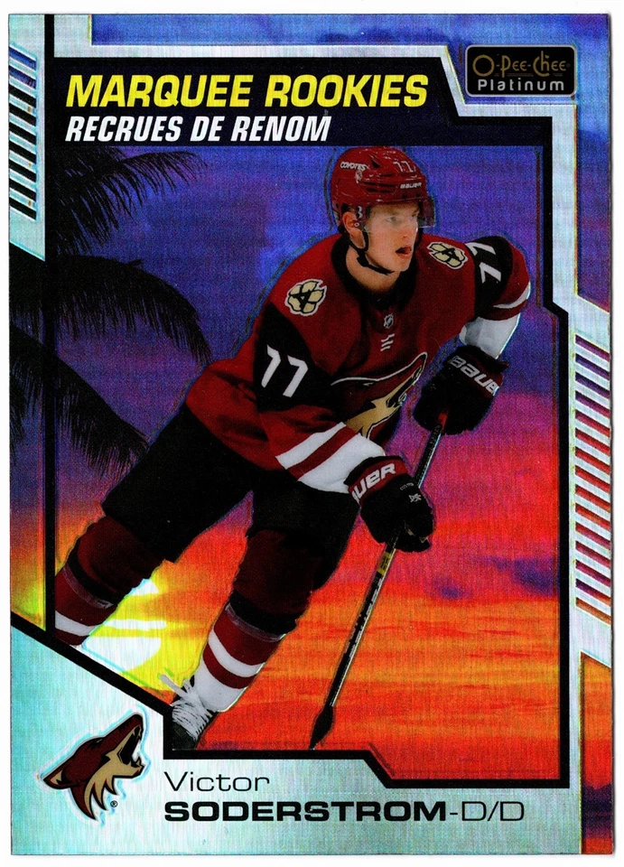 2020-21 O-Pee-Chee Platinum Marquee Rookies Sunset VICTOR SODERSTROM #155 OPC RC - Image 1 of 1