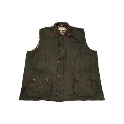 Chaleco encerado Hoggs Of Fife para hombre verde exterior campo chaqueta cera chaleco abrigo XL  Foto 1 de 4