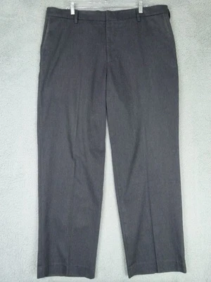 Dockers Mens 40x32 Gray Classic Fit Flat Front Dress Pants - Image 1 of 4