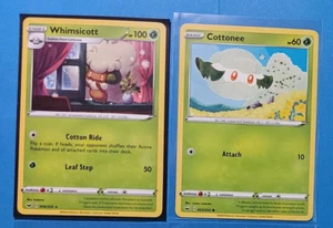 Whimsicott 006/202 & 4x Cottonee 005/202 Pokemon card Sword & Shield NM - Bild 1 von 2