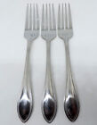 3 Hampton BEADED POINT Stainless Salad Forks 7-1/8'