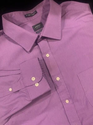 Men’s Classic Fit Shirt Wrinkle Free Button Up Long Sleeve Plum Arrow Size 2XL - Image 1 of 4