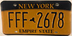 New York Triple Letter F License Plate Fff Repeating 2678 Ny