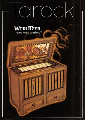 Wurlitzer Tarock Jukebox Advertisement Sales Flyer 1970s B 021219AME - Image 1 of 2