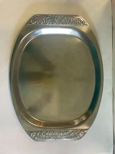 VINTAGE INTERNATIONAL STAINLESS SERVING TRAY 18/8 No. 5039 OVAL 16'' X 20 - Picture 1 of 9