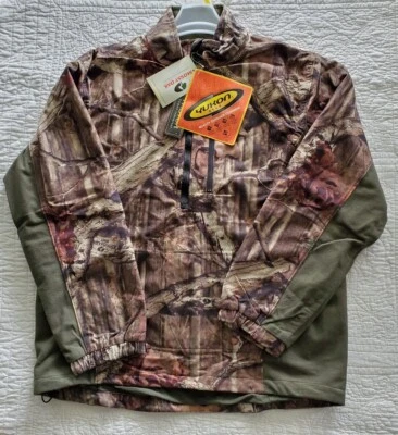 New Men's Camo Yukon Gear Half Zip Fleece Pullover Scent Factor Mossy Oak Size L - Image 1 of 4