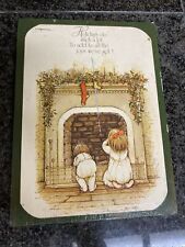 Vintage HOLLY HOBBIE Wood Sign Christmas 1977 Holidays Do Such A Lot
