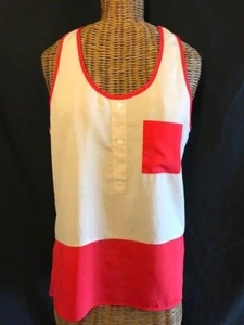 NAKED ZEBRA - ORANGE BEIGE ÄRMELLOSE BLUSE - S - Bild 1 von 3