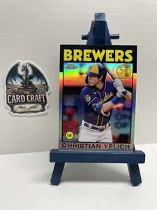 2021 Topps Chrome Christian Yelich 1986 Topps 35th Anniversary - Picture 1 of 2