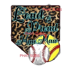 Estampado de sublimación Orgulloso Faw Béisbol Softbol Listo para Presionar Transferencia de Calor - Imagen 1 de 1