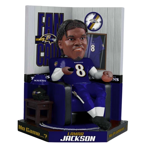 Lamar Jackson Baltimore Ravens Fancave Bobblehead NFL Football Cover