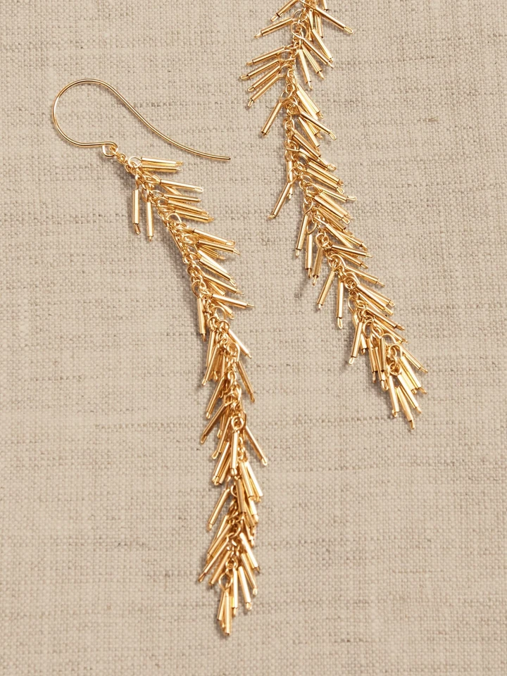 Liquid Gold Fringe Earrings, Aureus + Argent | Roost Overstock | Banana Republic - Image 1 of 1