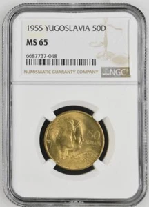 Yugoslavia 50 Dinara 1955 NGC MS 65 - Picture 1 of 2