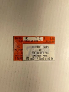 8-17-05 Boston Red Sox vs Detroit Tigers Comerica Park Ticket Stub - Picture 1 of 1