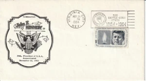 1246 5 cent JFK John Kennedy FDC First Day May 29 1964 Virginia City Nevada - Picture 1 of 1