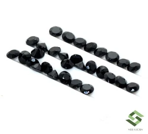 5 MM Naturale Nero Spinello Taglio Rotondo Lotto 20 Pezzi 11.68 K Slegato Gemme - Picture 1 of 7