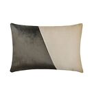 Grey Decorative Lumbar Pillow Cover, 12"X16" Velvet Cushion-Velutinous Grey