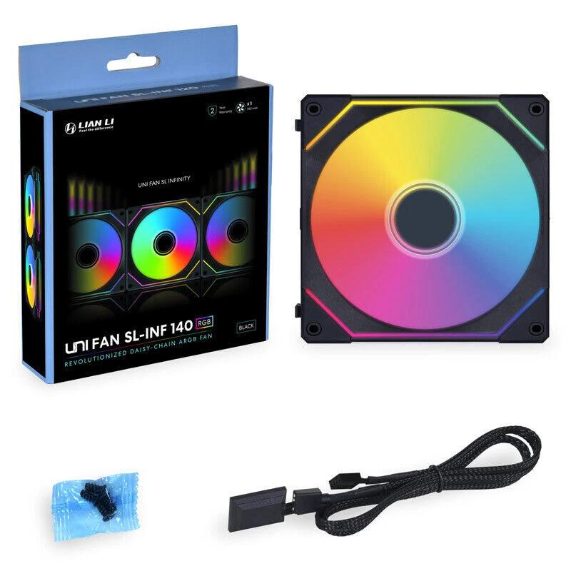Lian Li UNI FAN SL-INF 140 RGB 140mm Gehäuselüfter - Schwarz