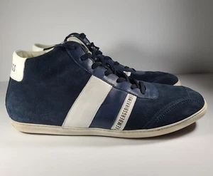 Bikkembergs Mid Top Sneakers Navy Size 9.5 BKR101445 - Picture 1 of 12