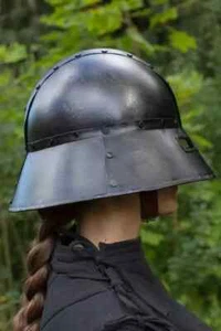 18" Gauge Steel SCA Medieval Guardsman Helmet Knight Dark Warrior Kettle Helmet - Picture 1 of 4