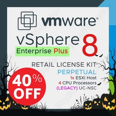 VMware vSphere Enterprise Plus v.8 Perpetual License 4 CPU - UC NSC BRAND NEW - Image 1 of 4