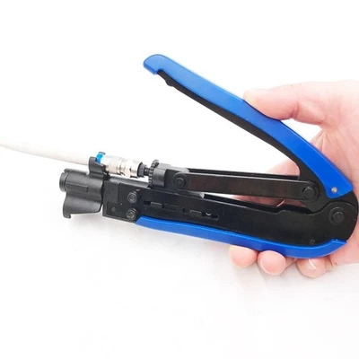 Coaxial Cable Crimper Compression Tool RG59 RG6 RG11 Cable F Coaxial Connectors - Image 1 of 4