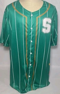 The Simpsons Baseball Green Jersey Shirt Large Homer Marge Bart Lisa Sz 3XL Used - Picture 1 of 13