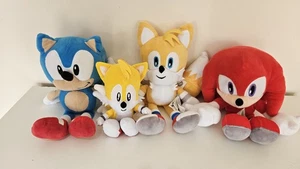 Sonic the Hedgehog & Tails & Knuckle Sega Prize 11" Plush Soft Toys Bundle X4 - Picture 1 of 17