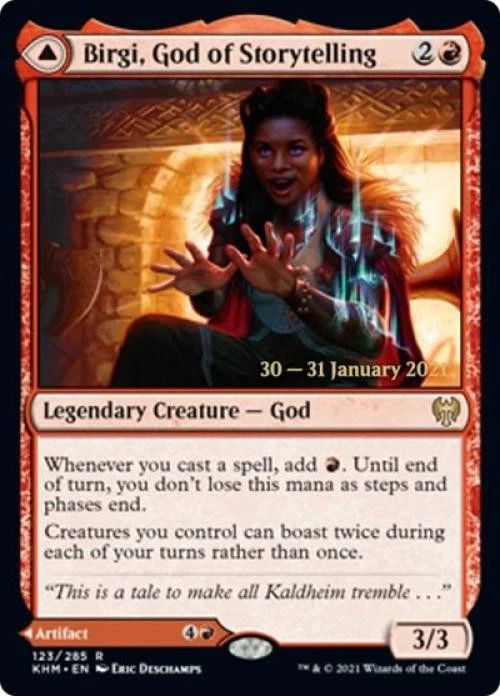 Birgi, God of Storytelling -Foil Light Play MTG Promos: Prerelease Cards - Image 1 of 1