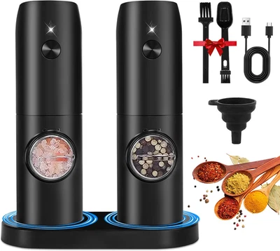 Macina Sale E Pepe Elettrico Con Base Ricaricabile,Macina Pepe Automatic,Macinas - Immagine 1 di 4