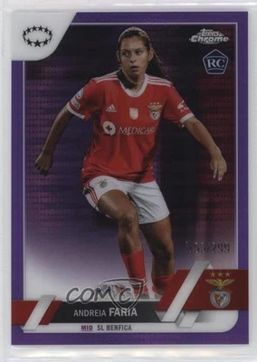 2022 Topps Chrome UEFA Women's Champions League /299 Andreia Faria #21 Rookie RC - Image 1 of 2