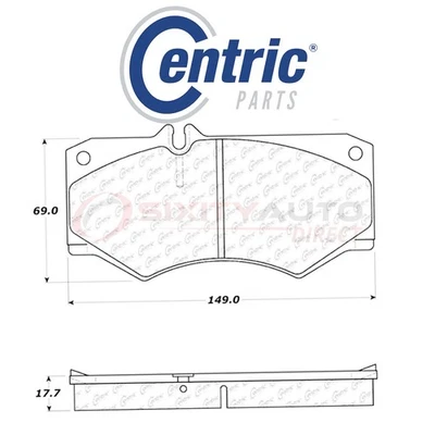 Centric Semi Metallic Brake Pads w Shims for 2013-2014 Mercedes-Benz G63 AMG aj Foto 1 de 4