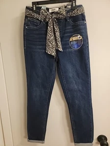 Jeans dritti Angels Forever Young Forever convertibili scuri con cintura taglia 6 (M008) - Foto 1 di 10