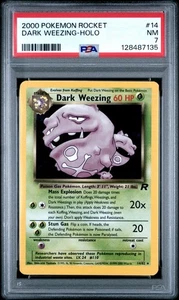 2000 POKEMON ROCKET #14 DARK WEEZING-HOLO PSA 7 - Picture 1 of 2