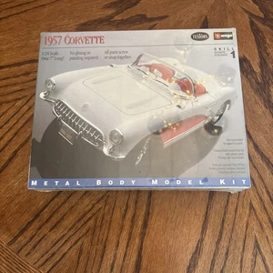 SEALED Testors Burago 1957 Corvette 1/24 Scale Metal Body VINTAGE Model Kit - Picture 1 of 1