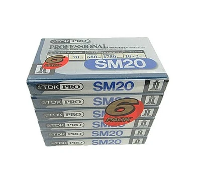 TDK SM20 Cassettes, Pack of 6 - New Old Stock, Free Shipping - Image 1 of 3