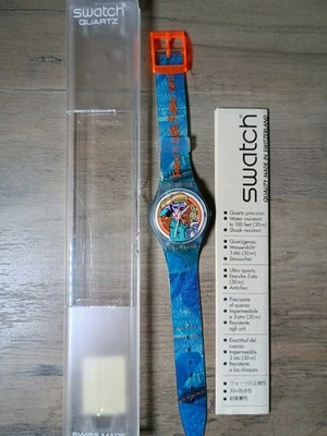 NUEVO Reloj Swatch TOMBEUR GN177 con Estuche y Papeles 1998 Caballeros Elegante Una Fecha Funky Foto 1 de 4