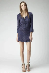 $685 Vestido túnica ISABEL MARANT pasarela con cordones "Ananta" talla 38 ojal tachuela eloise - Imagen 1 de 4