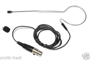 Schwarzes omnidirektionales Mikrofon Headset für AKG Samson Mini 3-polig XLR - Bild 1 von 2