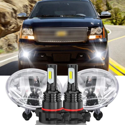 Pair Bumper LED Fog Lights Lamp Bulbs Replacement For Chevy Suburban 1500 2500 Foto 1 de 4