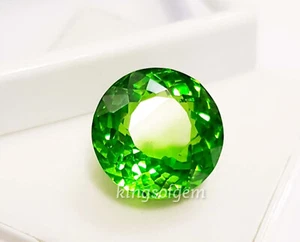32,60 quilates hermosa piedra preciosa suelta de peridoto verde redonda de color verde de calidad superior - Imagen 1 de 6