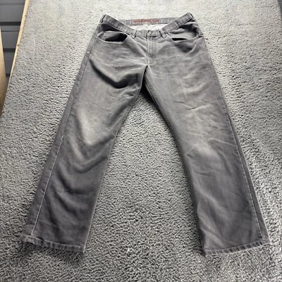 Lee Jeans Mens 36x32 Gray Cotton Vintage Slim Fit Workwear Denim - Image 1 of 4