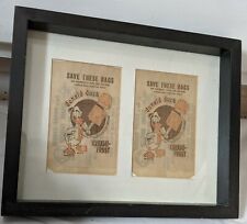 2 framed 1940's Disney Donald Duck, "Kreami-Frost" Ice Cream Bar Wrappers