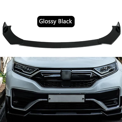 For Honda CR-V CRV 2020-2022 Gloss Black Front Bumper Lip Body Kit Spoiler - Image 1 of 4