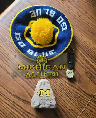 9 Items: University of Michigan Spartan Rock & Rules & Mug & Frame & Watch, CD - Image 1 of 4
