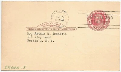 New York City, City Island Station, January 15, 1955 Postmark - Image 1 of 2