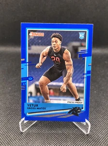 2020 Donruss Press Proof Blue, Yetur Gross-Matos RC #263, Carolina Panthers - Picture 1 of 2