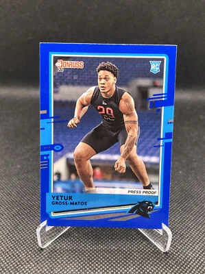 2020 Donruss Press Proof Blue, Yetur Gross-Matos RC #263, Carolina Panthers - Image 1 of 2