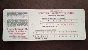 Lexone 4L Sprayer Calibration Operating Guide Broadcast Applications - Picture 1 of 2