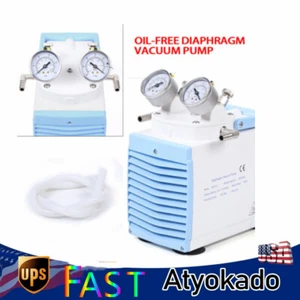 Pompa per vuoto a membrana 0,5A 160W senza olio adatta per filtrazione sottovuoto strumento da laboratorio 30L/min - Foto 1 di 15